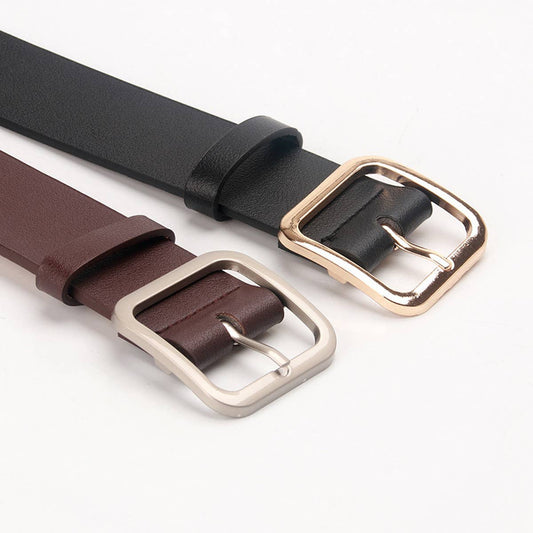CWABE0925_CASUAL SQUARE BUCKLE BELT