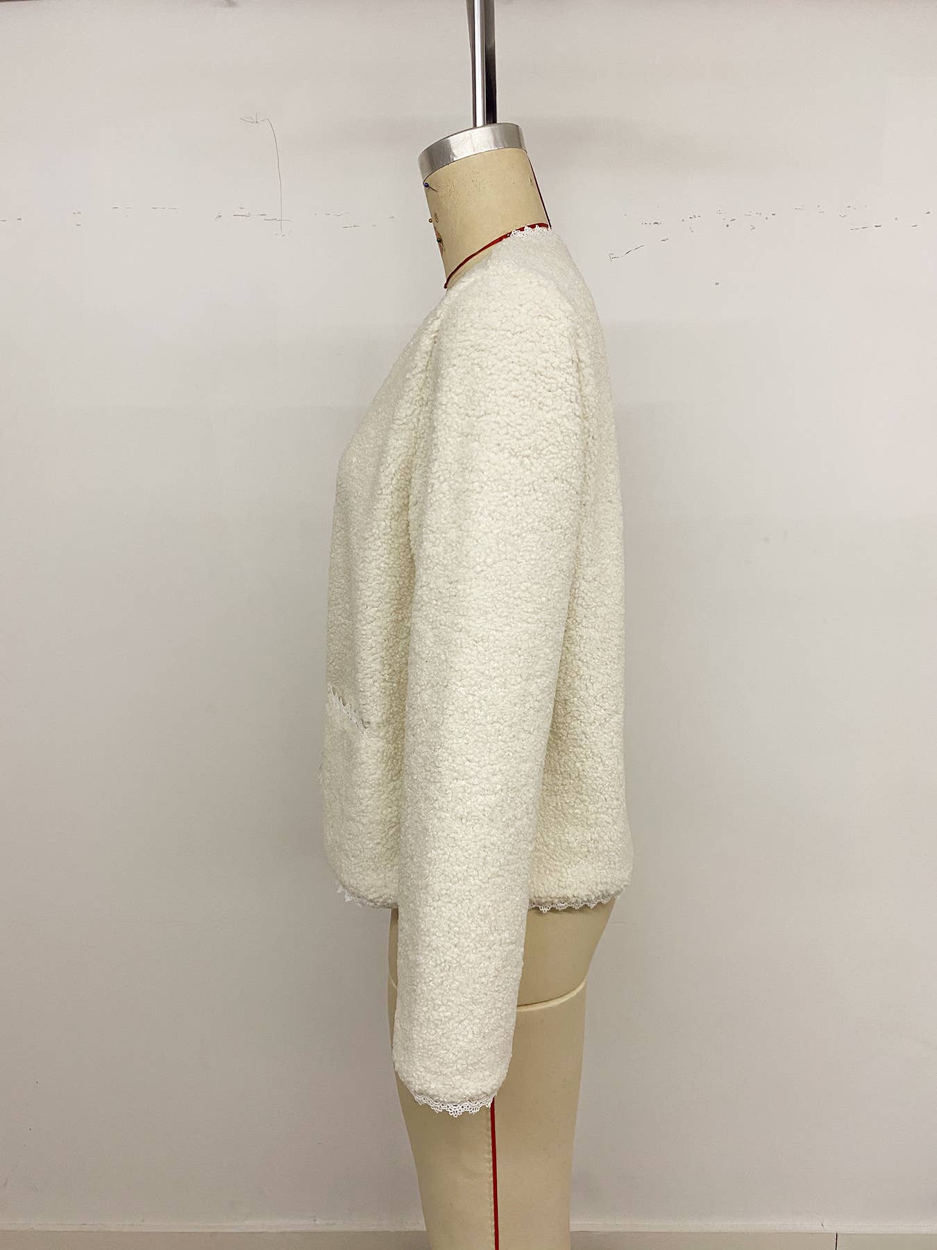 Lace lace patchwork single-breasted cardigan