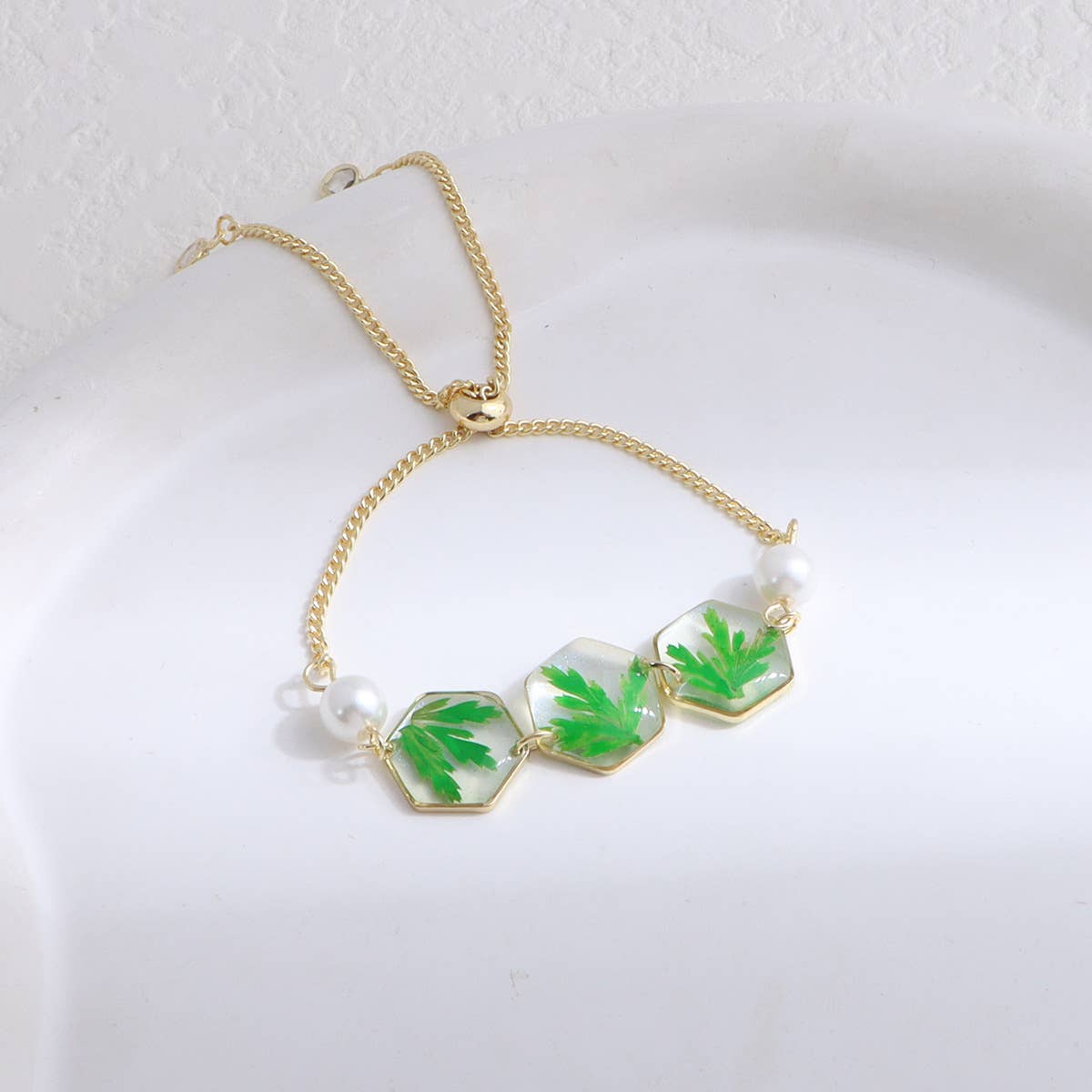 Epoxy resin flower new Chinese-style bracelet