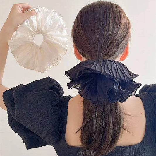FUNGUS EDGE PLEATED HAIR TIE SCRUNCHIES
