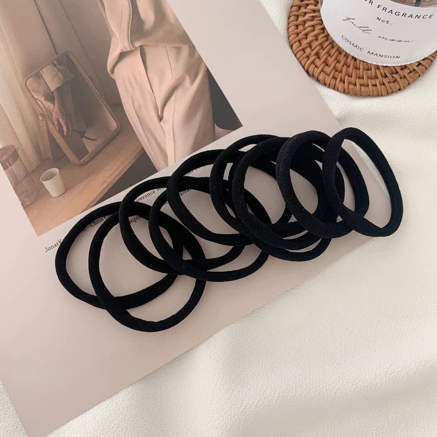 Seamless scrunchie 10 pieces with high elastic hair cord