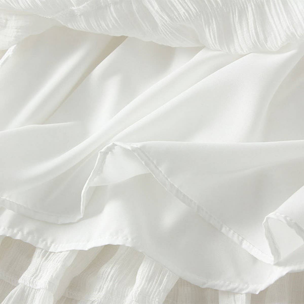 Reversible Shimmer Pleated High-Waist Tulle Skirt