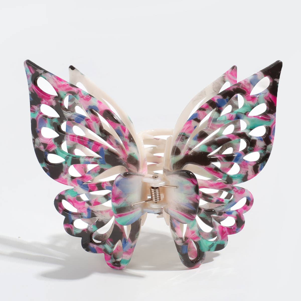 Sweet and cool Gradient Floral Butterfly Hair Claw