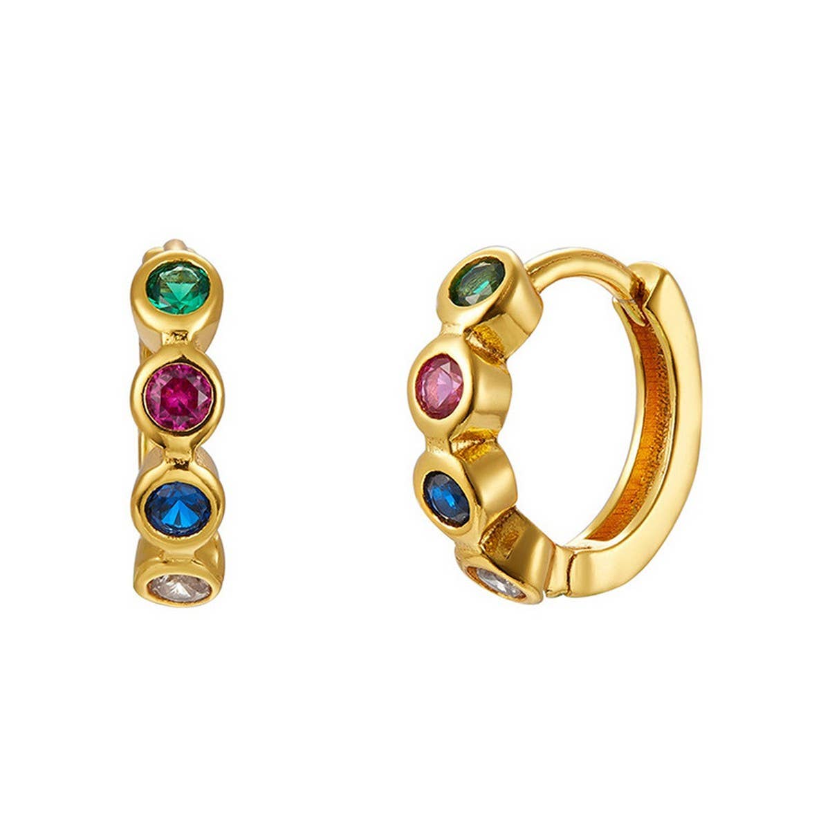 TRENDY COLORFUL RETRO EARRINGS