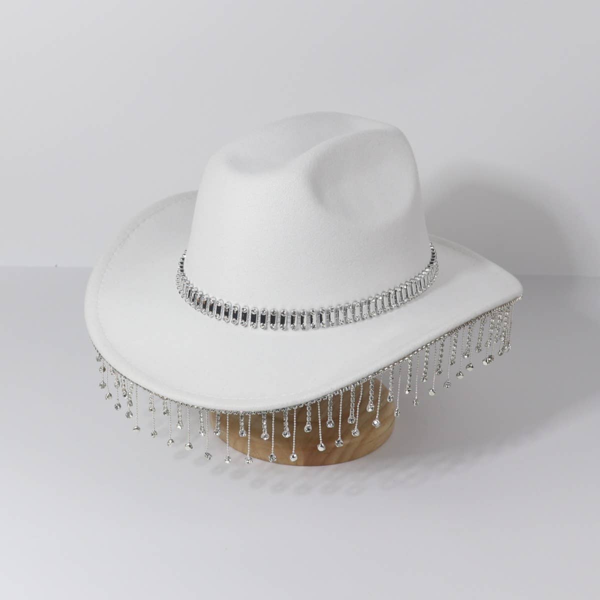 Tassel Trim Western Fedora Cowboy Jazz Hat_CWAH3635