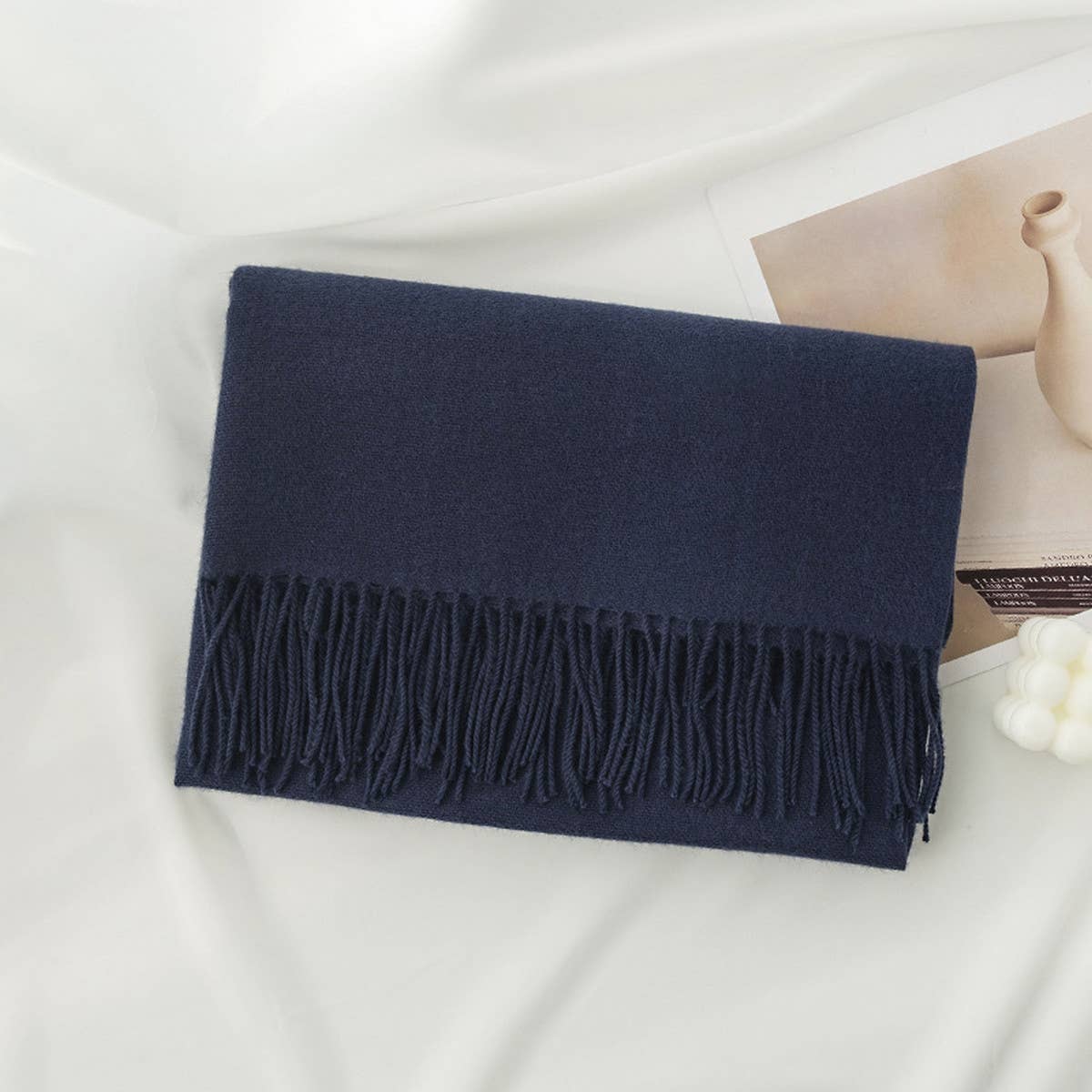 Cozy Solid Color Winter Scarf with  for Women