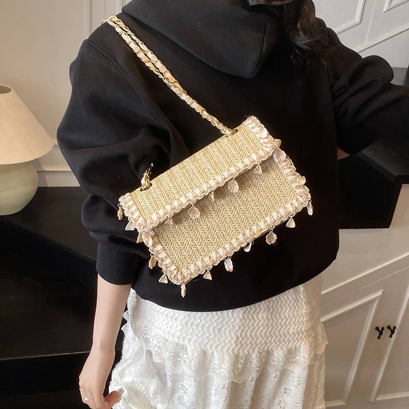 Ethnic-style artistic woven crossbody bag