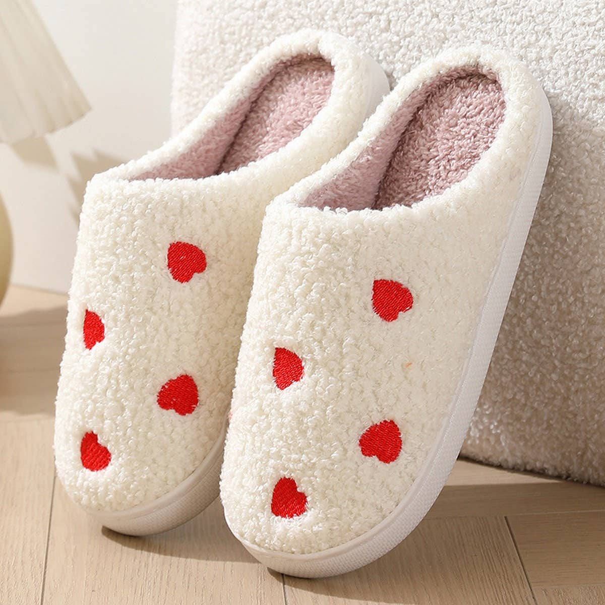 CUTE CARTOON LITTLE HEART WINTER COTTON SLIPPERS