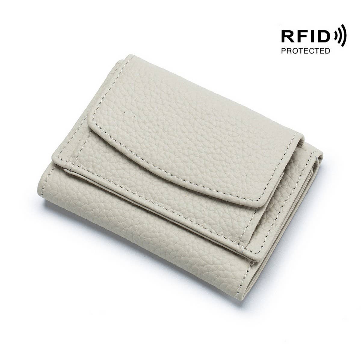 SHORT RFID COIN POCKET WALLET MINI LEATHER WALLET_CWAB3700