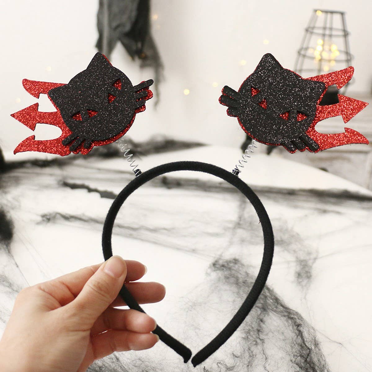 Cute Halloween Headband with Spider & Ghost_CWAJE05367