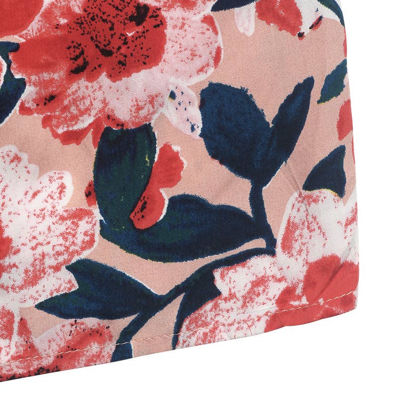 PRINTED HOLIDAY SLIP LONG DRESS