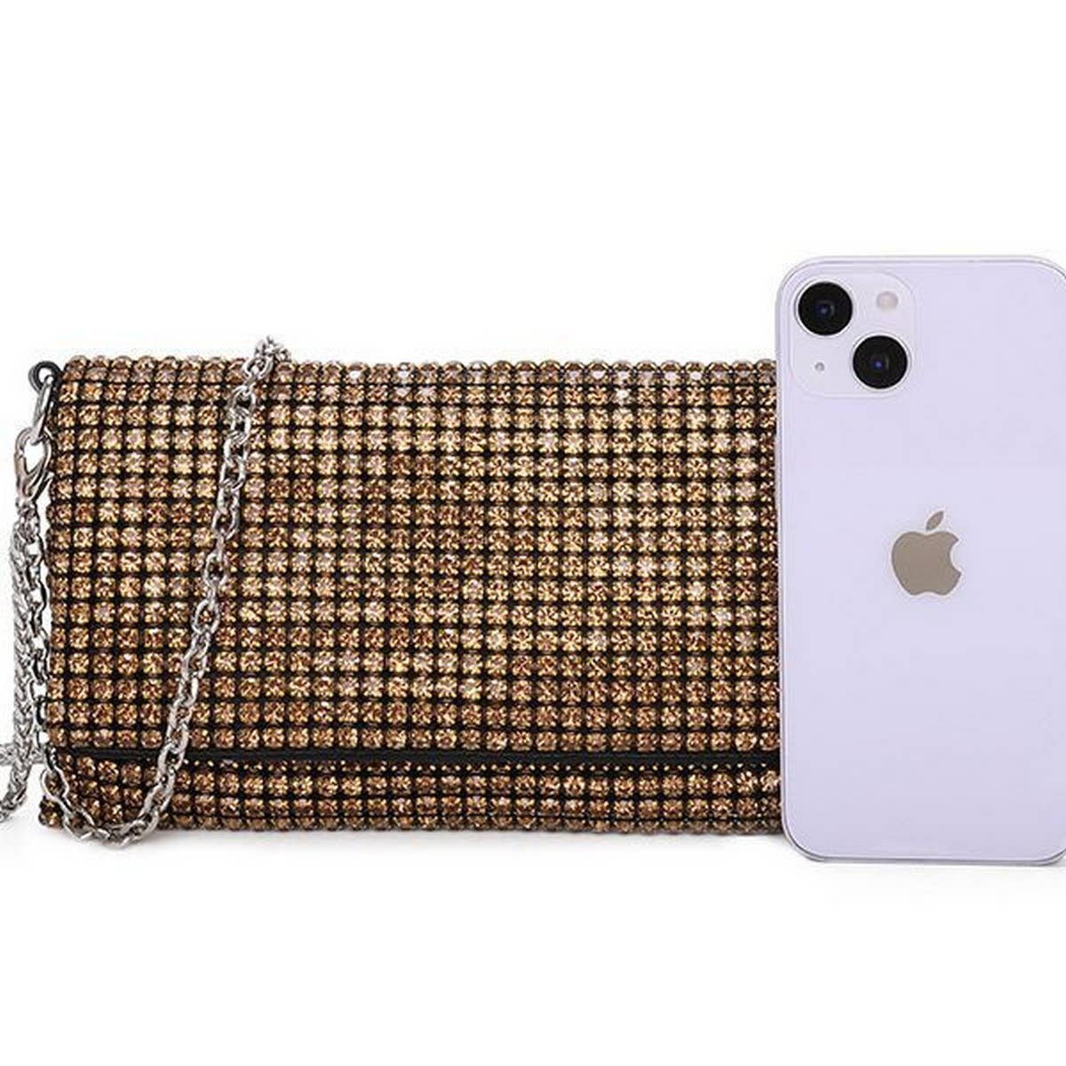 FASHIONABLE SHINY CHAIN RHINESTONE EVENING BAG_CWAB3613