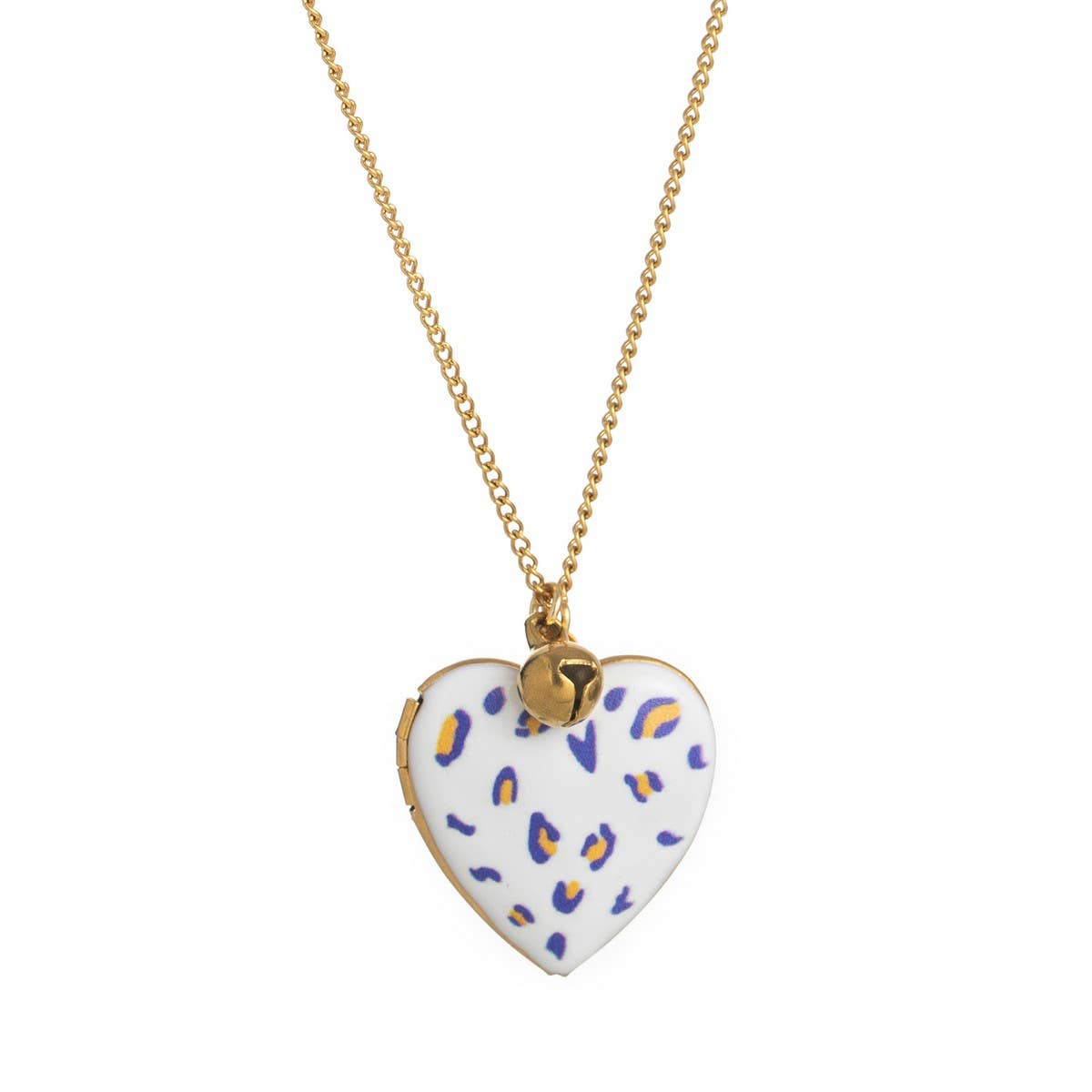 Heart Locket Oval Photo Necklace Gold Plated