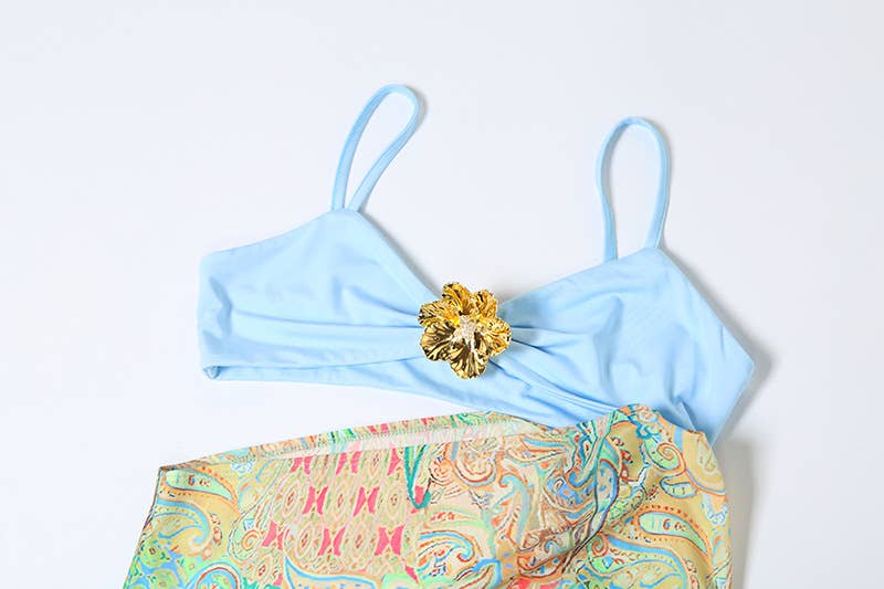 Sexy Print Splice Maxi Dress with Open Back