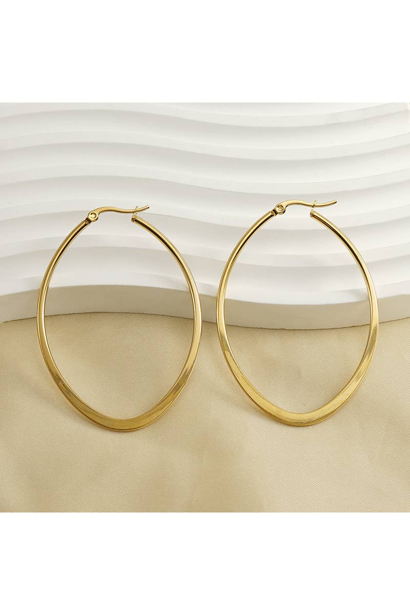 18K GOLD PLATED TITANIUM STEEL EARRINGS_CWAJE0391