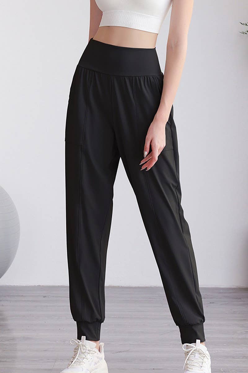 CWBLP0640_HIGH WAIST BREATHABLE YOGA CASUAL SWEATPANTS