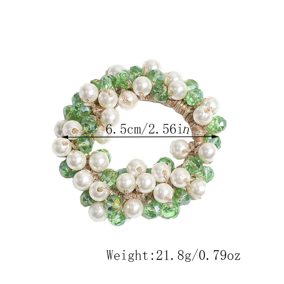 SIMPLE IMITATION PEARL CRYSTAL HAIR ROPE_CWAHA2202