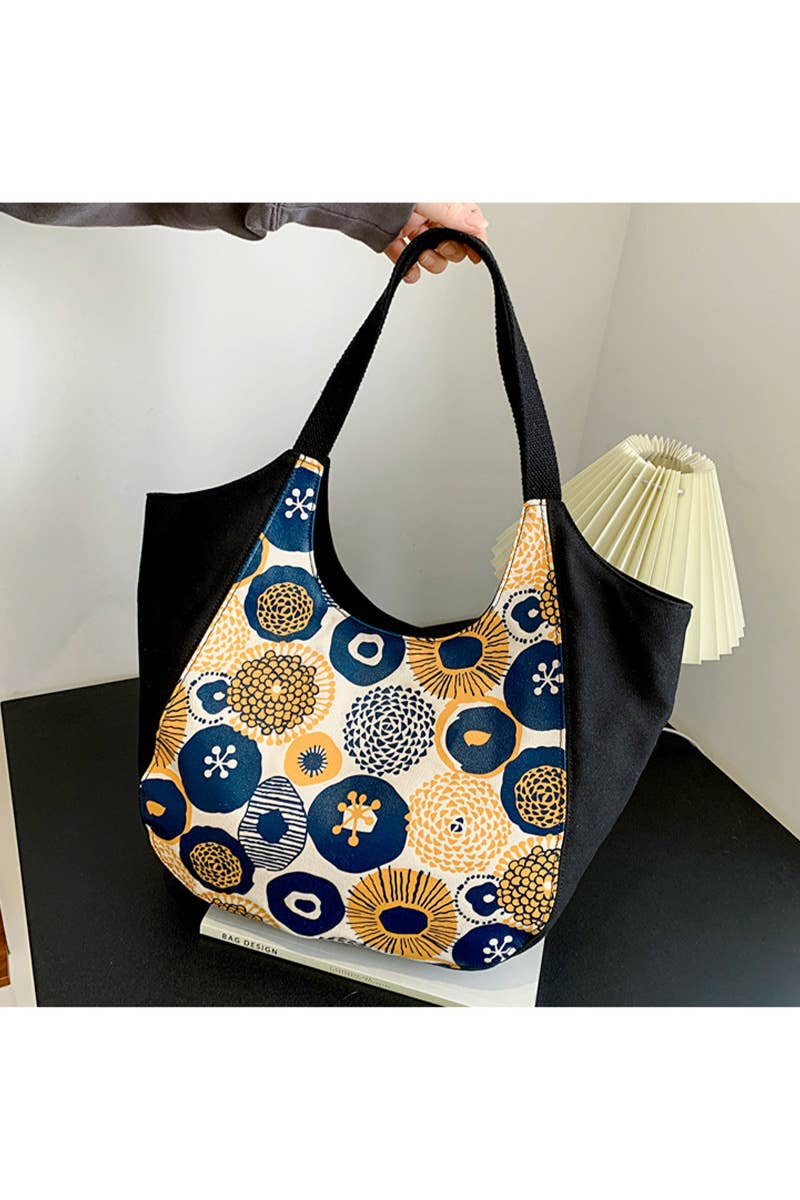 MODERN PATTERNED CASUAL CANVAS SHOULDER BAG_CWAB0511