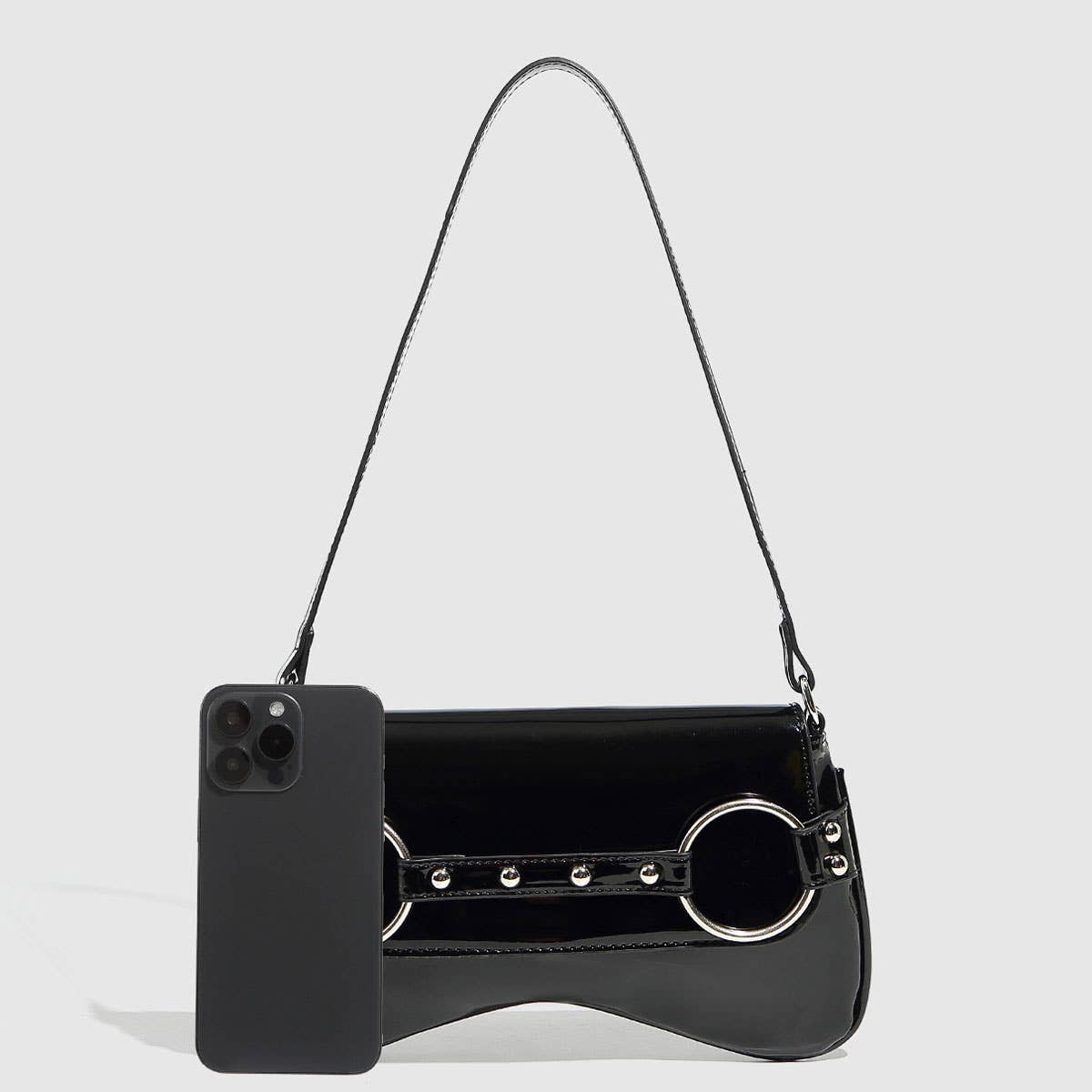 Glossy Macaron Jelly Underarm Wrist Bag_CWAB5694