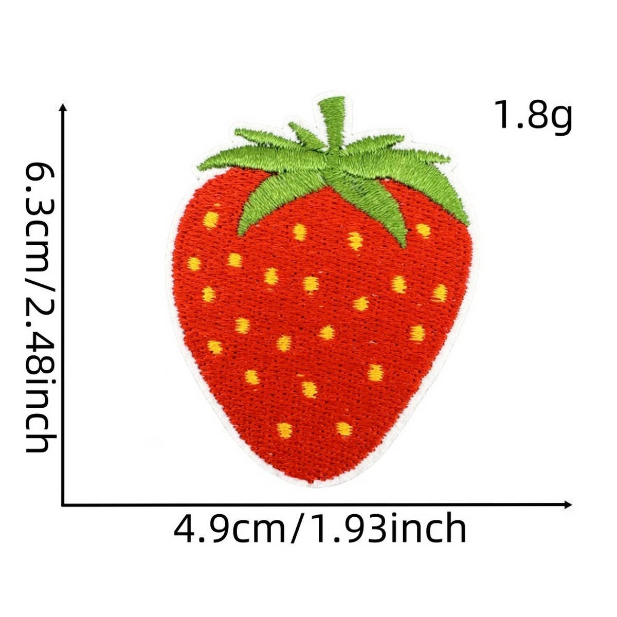 NEW PINK STRAWBERRY EMBROIDERED CLOTH PATCH