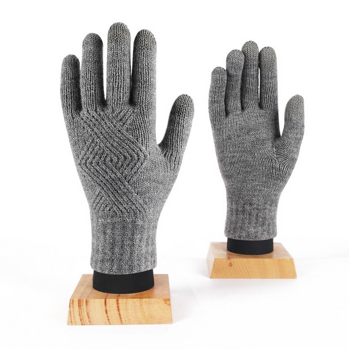 WINTER WARM WOOL KNITTED TOUCH SCREEN GLOVES_CWAG0378