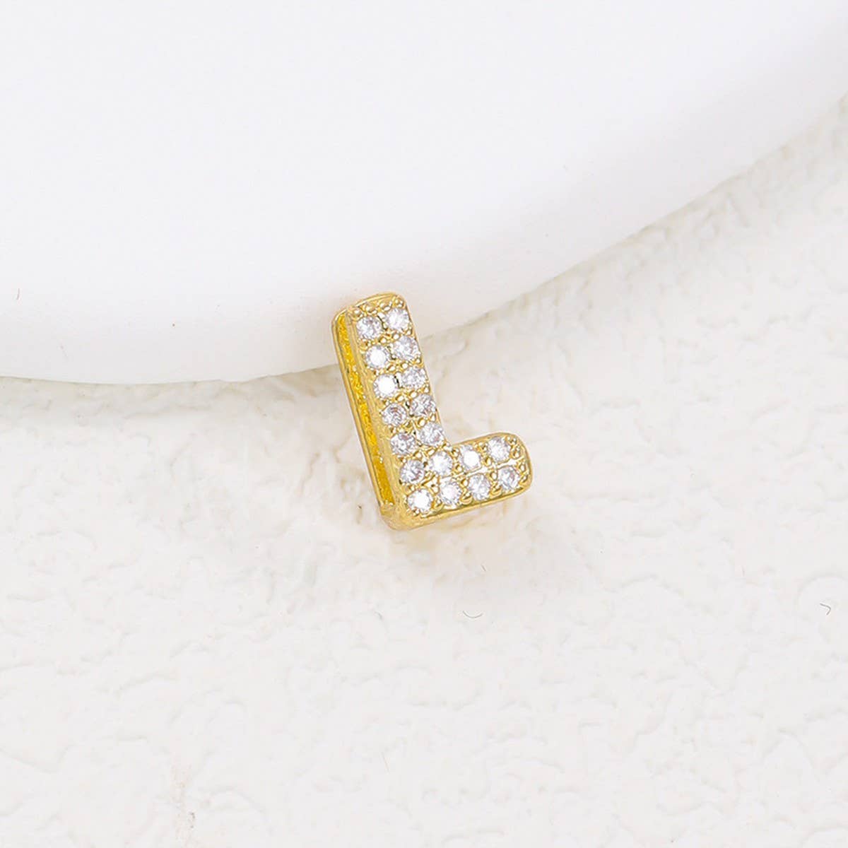 Tiny Zirconia Pendant 26 Letters Necklace