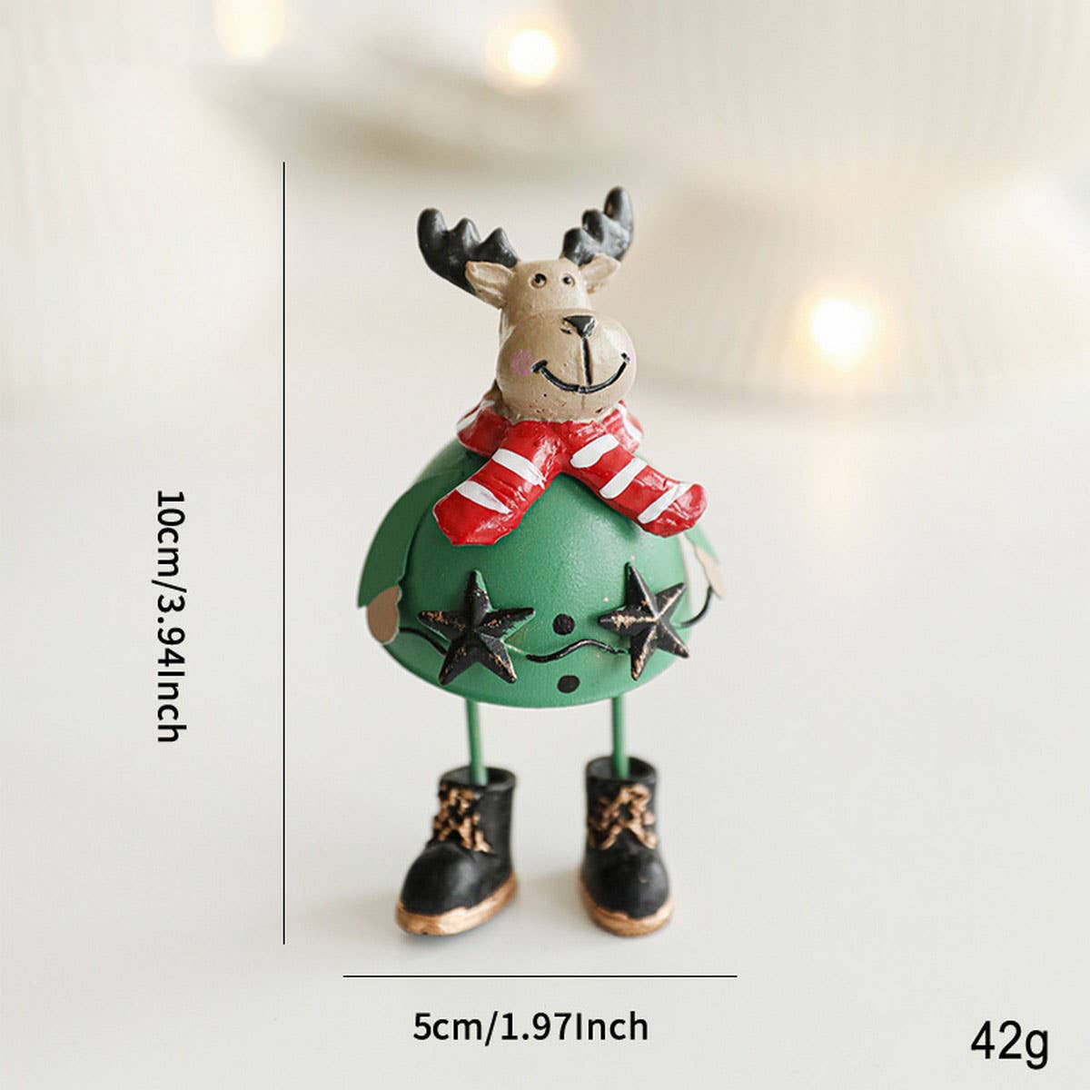 Metal Santa Ornament Christmas Tree Table Decor