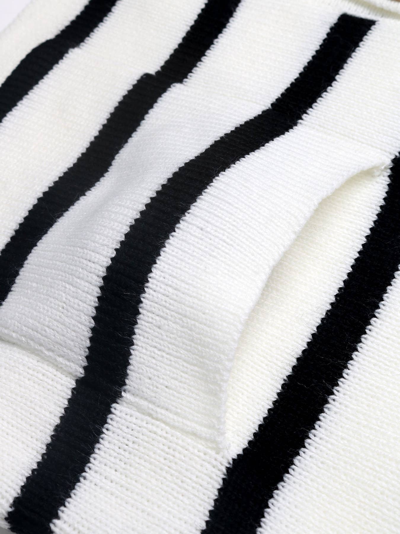 Striped color-blocking long sleeve knit cardigan