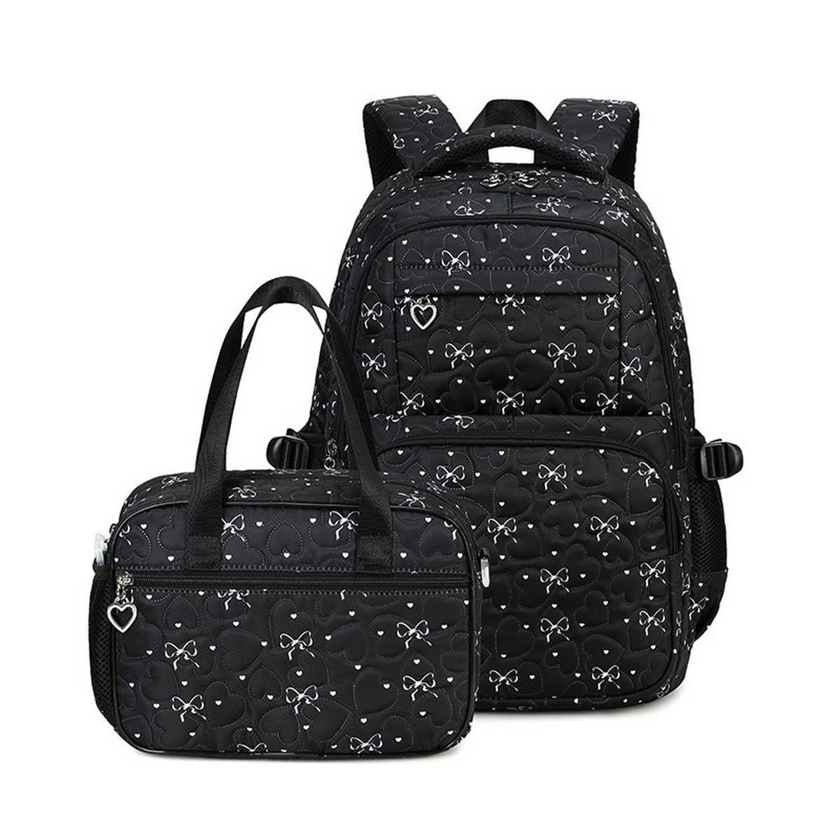 Backpacks for School Girls??œHeart Print 2-Piece Set_CWAB5393