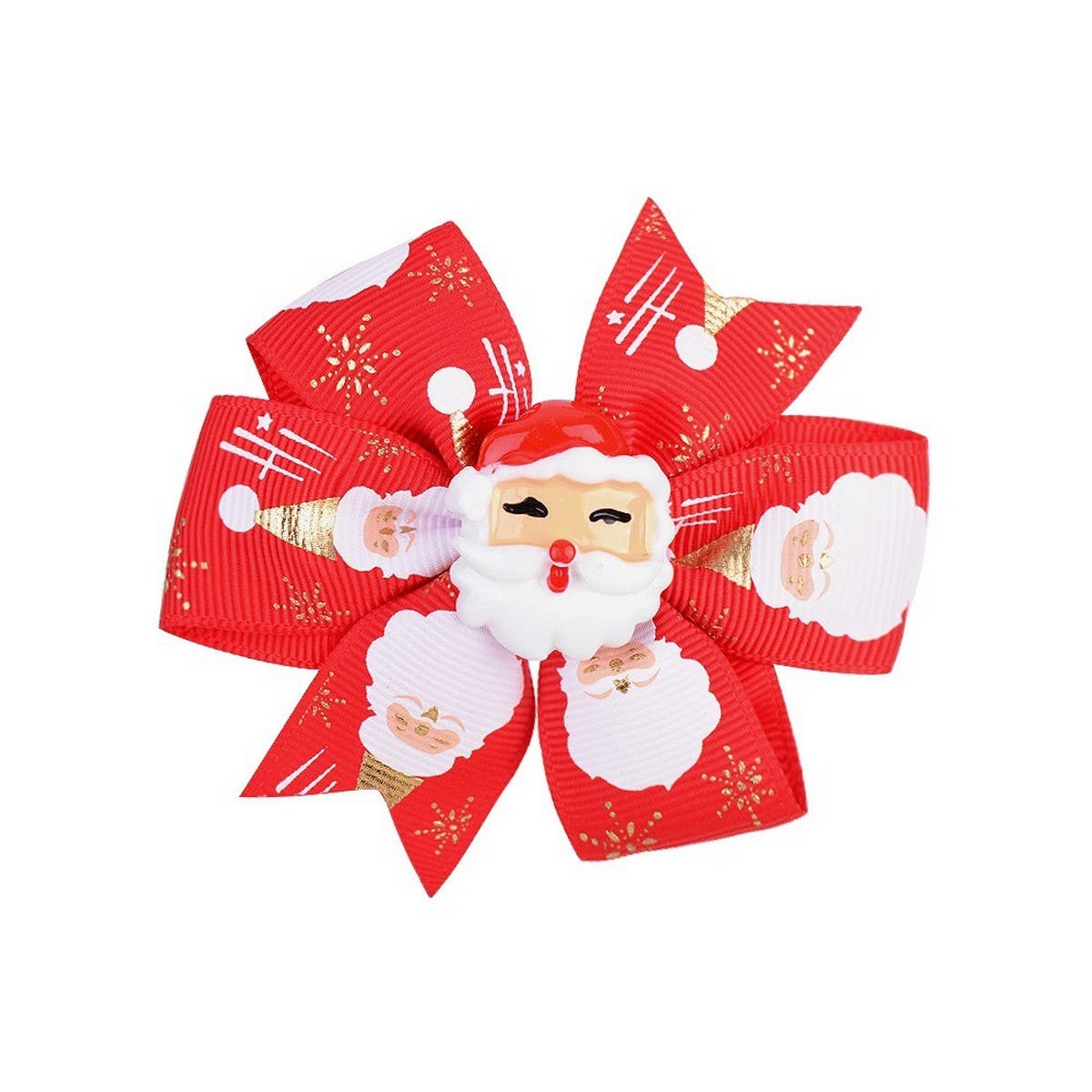 Baby Holiday Bow Hair Clip with Ribbon Tail_CWAHA6700