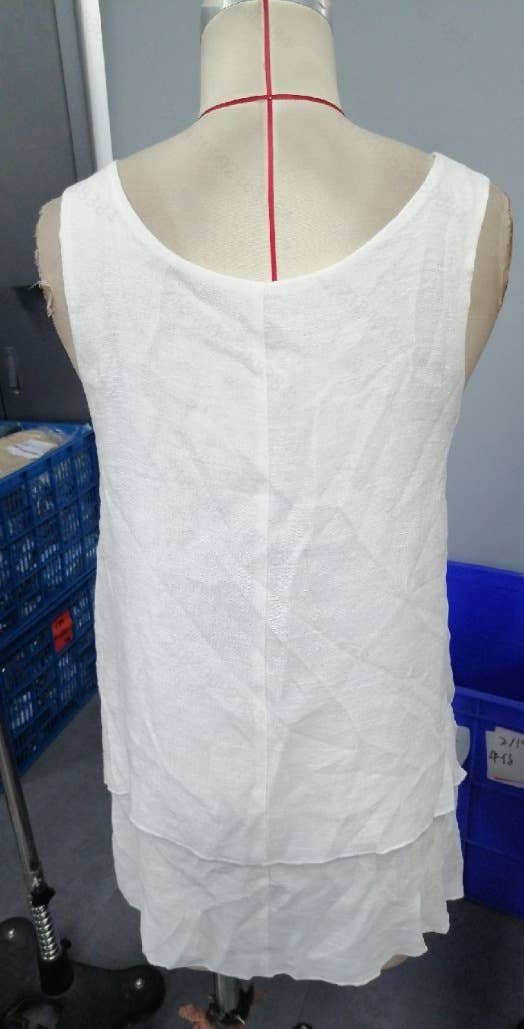 Top top halter sleeveless double cake tail tee