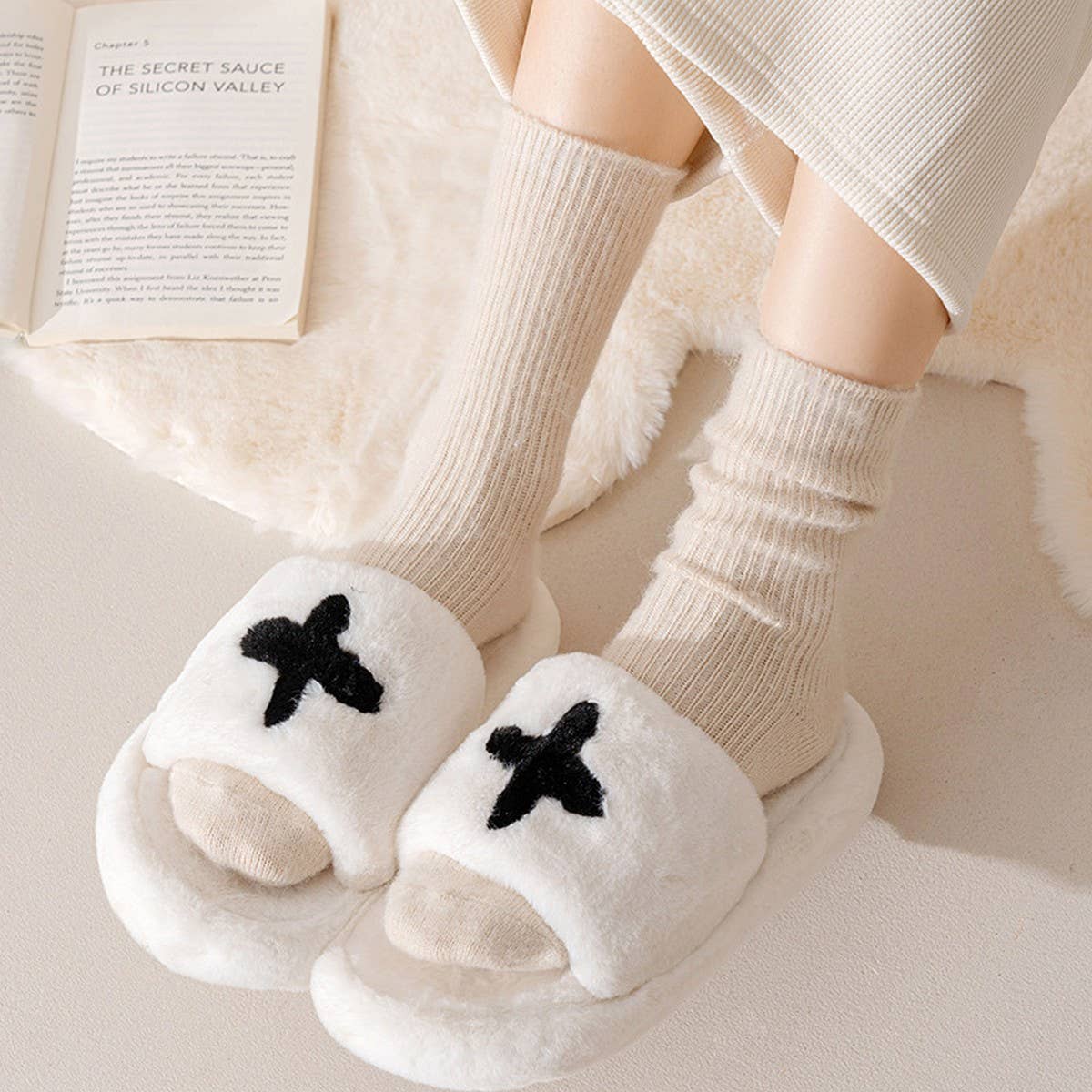 AUTUMN AND WINTER SOLID COLOR ALL-MATCH PILE SOCKS_CWMS1048