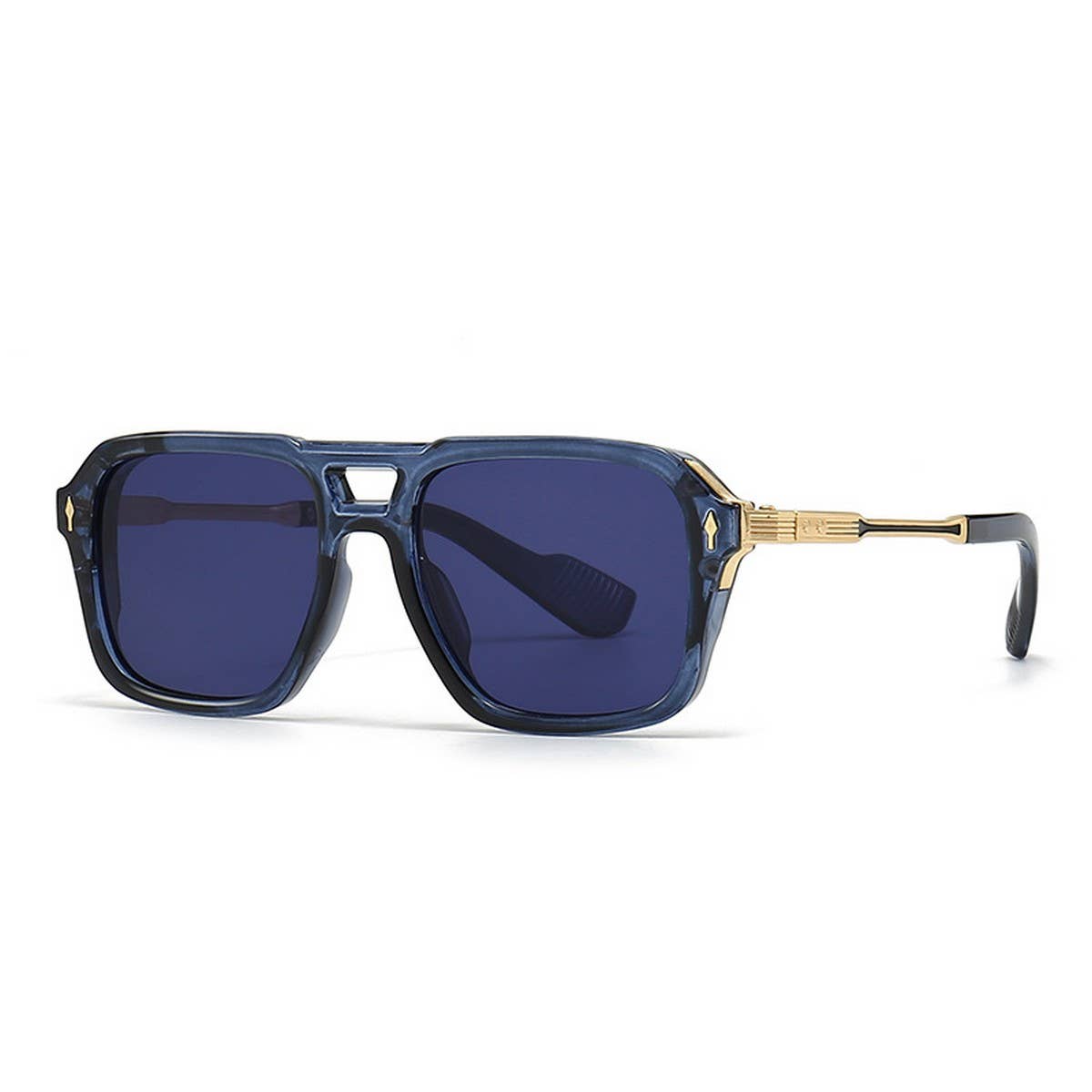 NEW RETRO DOUBLE BEAM SQUARE FRAME SUNGLASSES