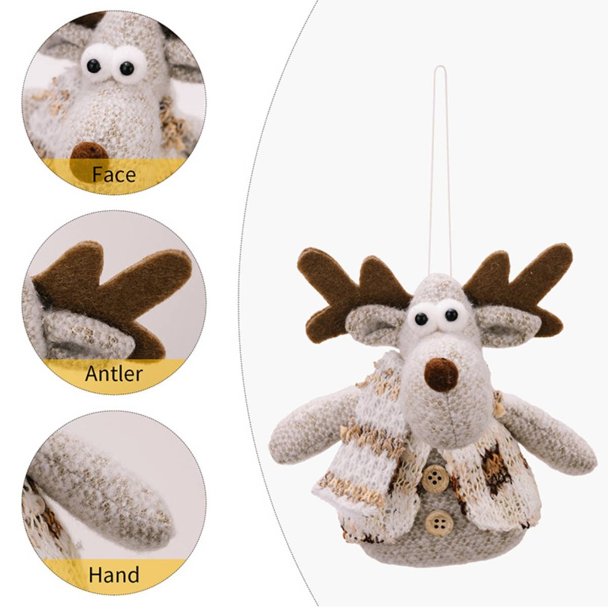 CWASC1948_CHRISTMAS TREE SANTA CLAUS SNOWMAN DEER PENDANT