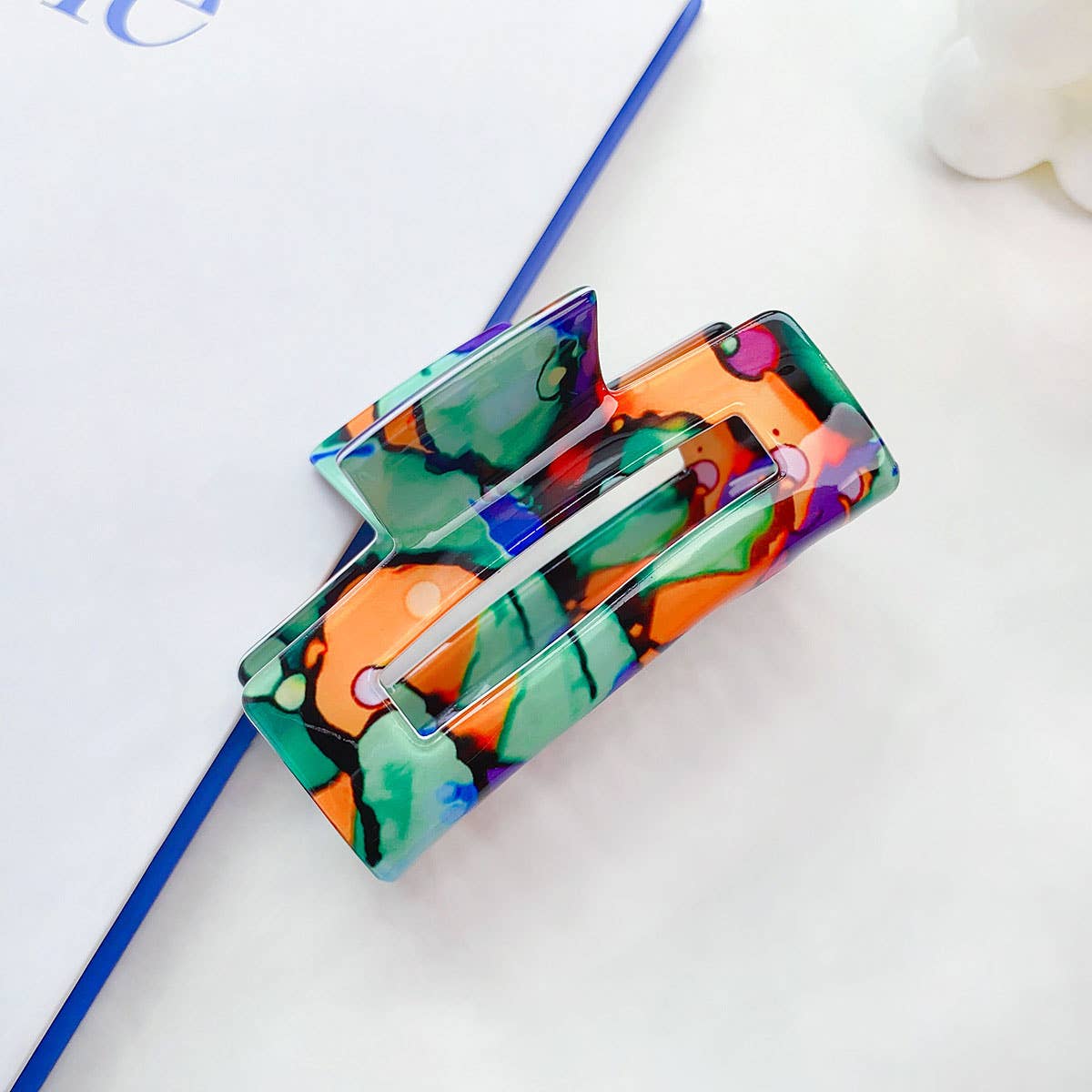 Spring Tropical Floral Hair Claw - Hollow Design_CWAHA0401