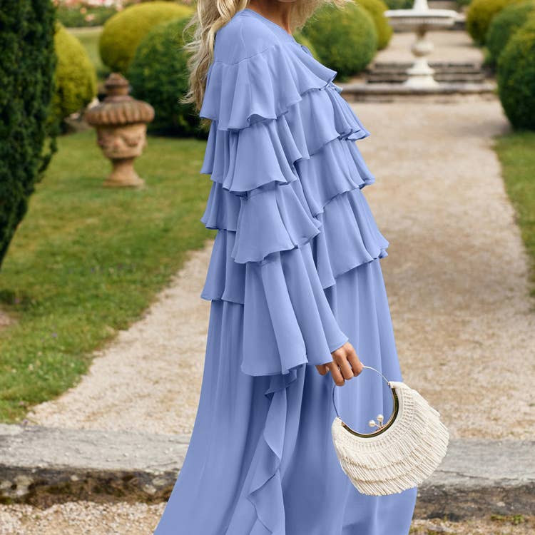 Layered design sense,elegant refined cake dress