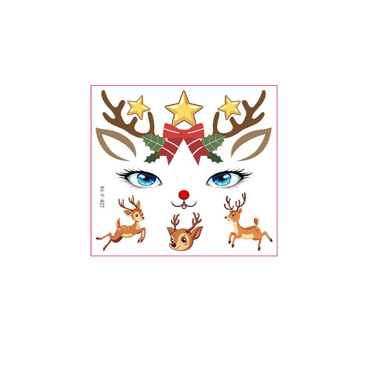 Kids Christmas Unicorn & Panda Face Tattoos