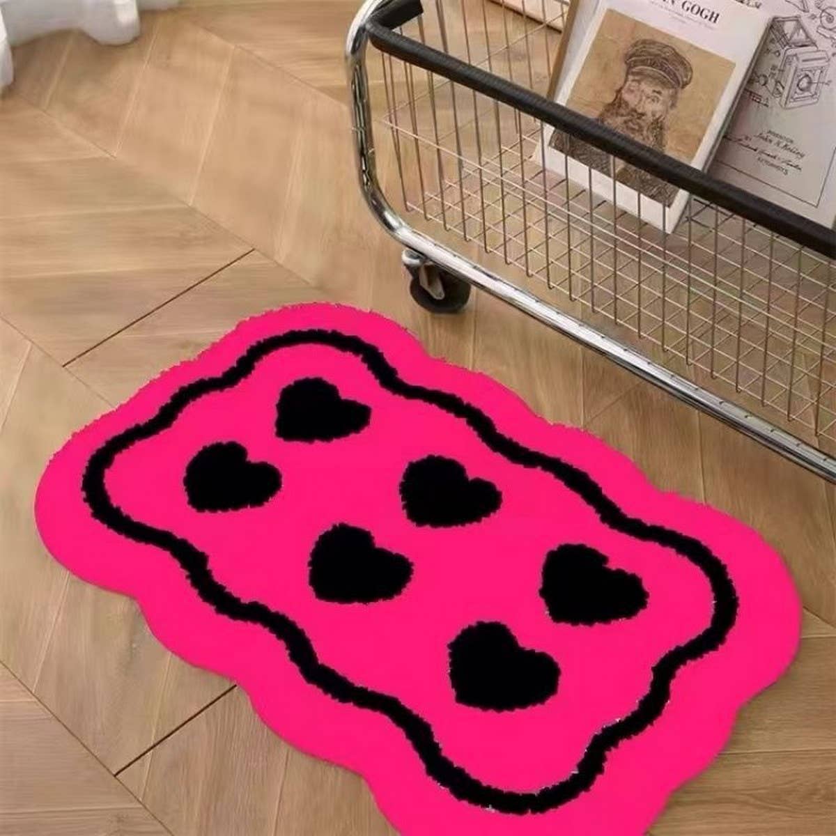 Fleece Bathroom Mat, Absorbent Non-Slip Door Rug