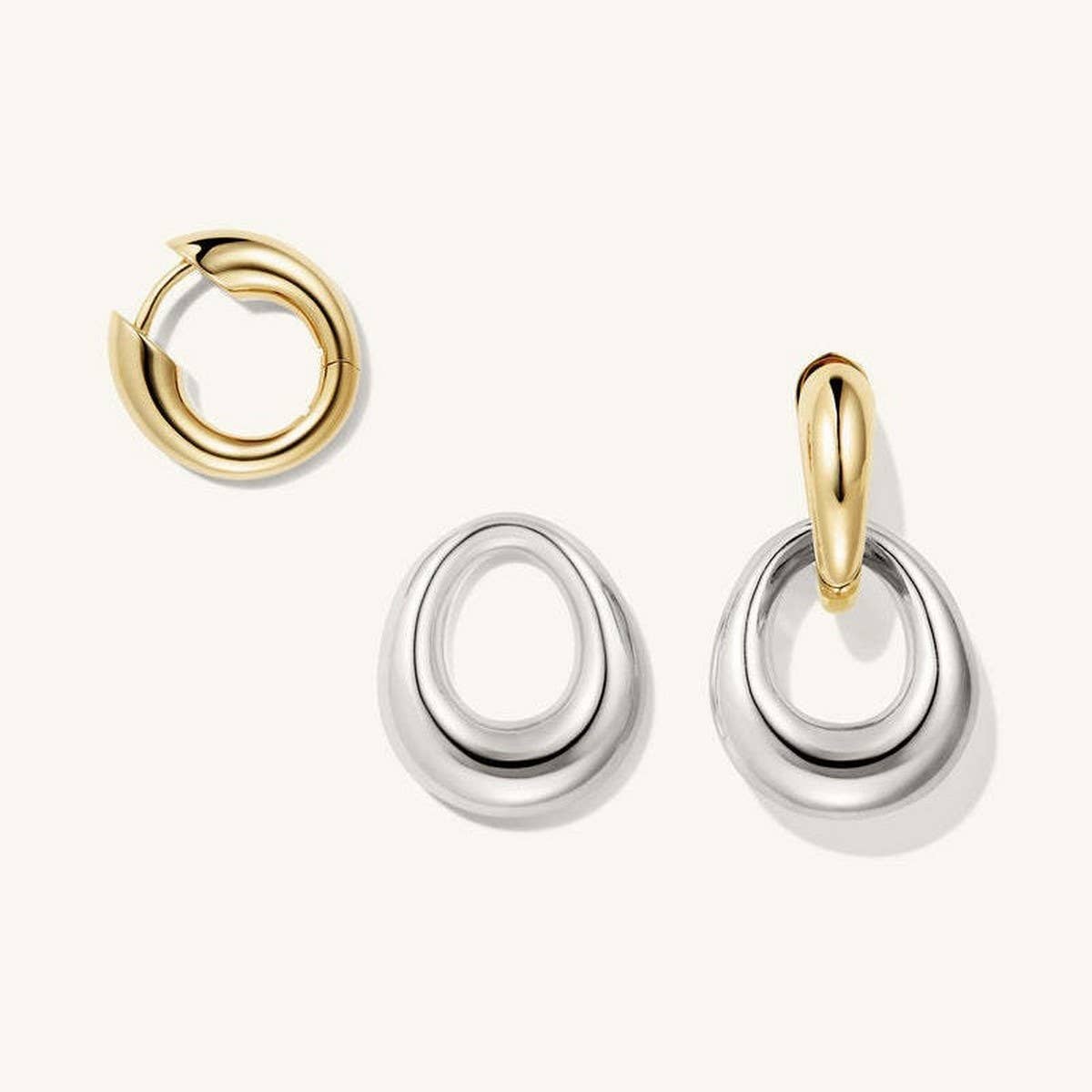 Trendy Irregular Geometric Gold Plated Earrings