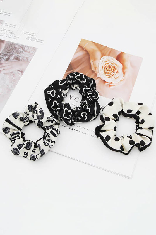 7PCS PEARL DECOR SOLID COLOR SCRUNCHIE_CWAHA0175