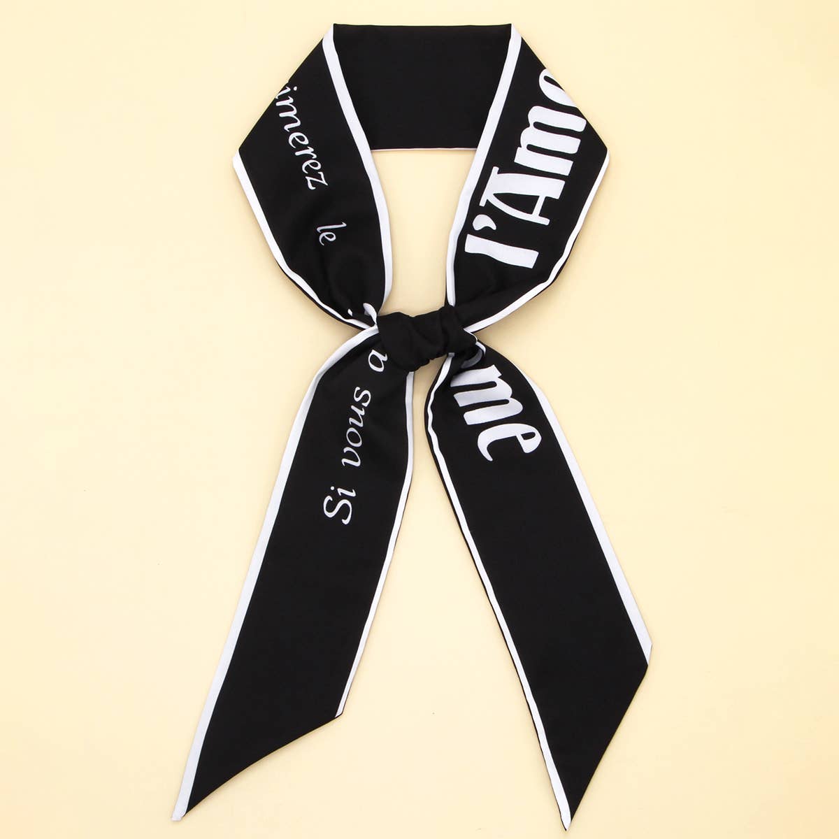 Skinny Floral Ribbon Scarf for Hair or Handbag_CWASC0067