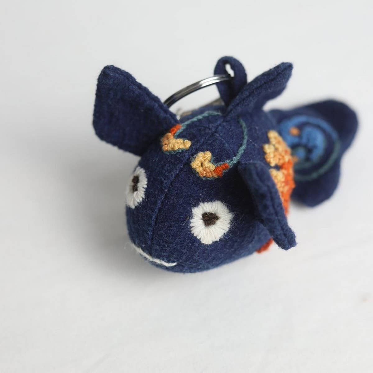Embroidered Coral Fish Plush Charm