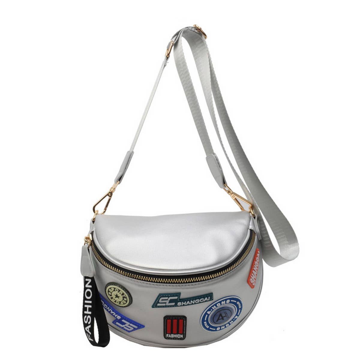 WIDE LETTER SHOULDER BELT BAG CROSSBODY BAG_CWAB2069