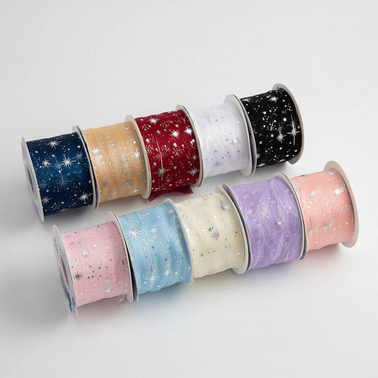 STARRY SKY PLEATED YARN HANDMADE DIY RIBBON_CWMM5760