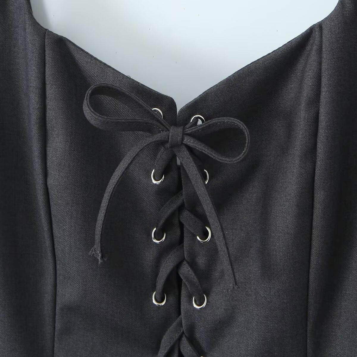 Stylish Tie Strap Vest ??Casual French Look_CWTHT0242