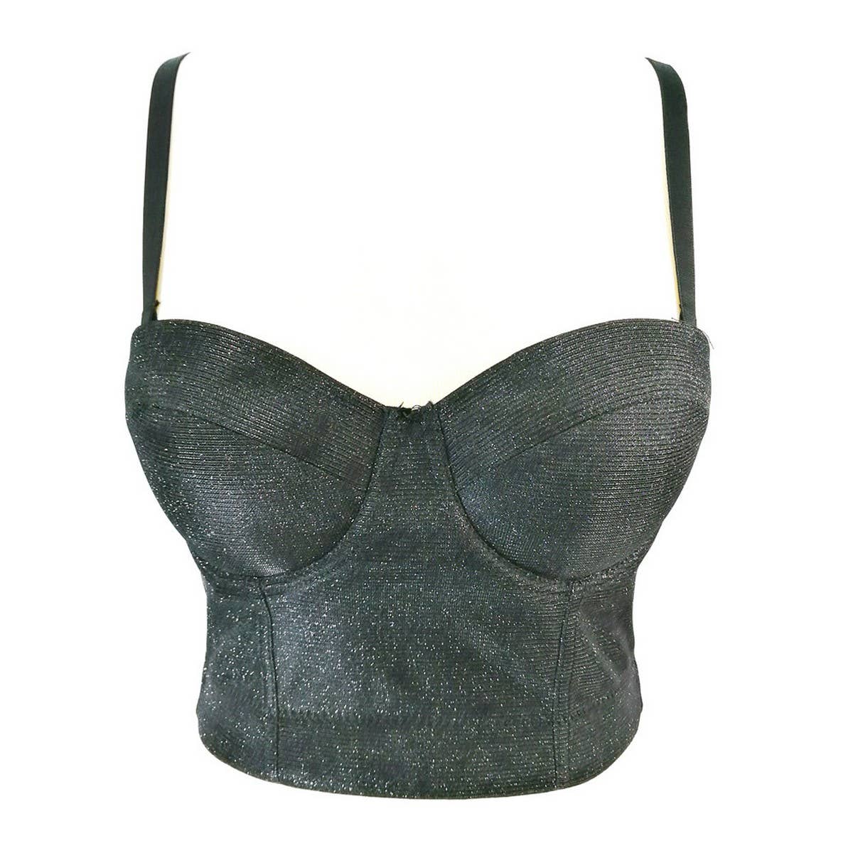 ILLUSIONARY GOLD POWDER SPARKLING FISHBONE CORSET