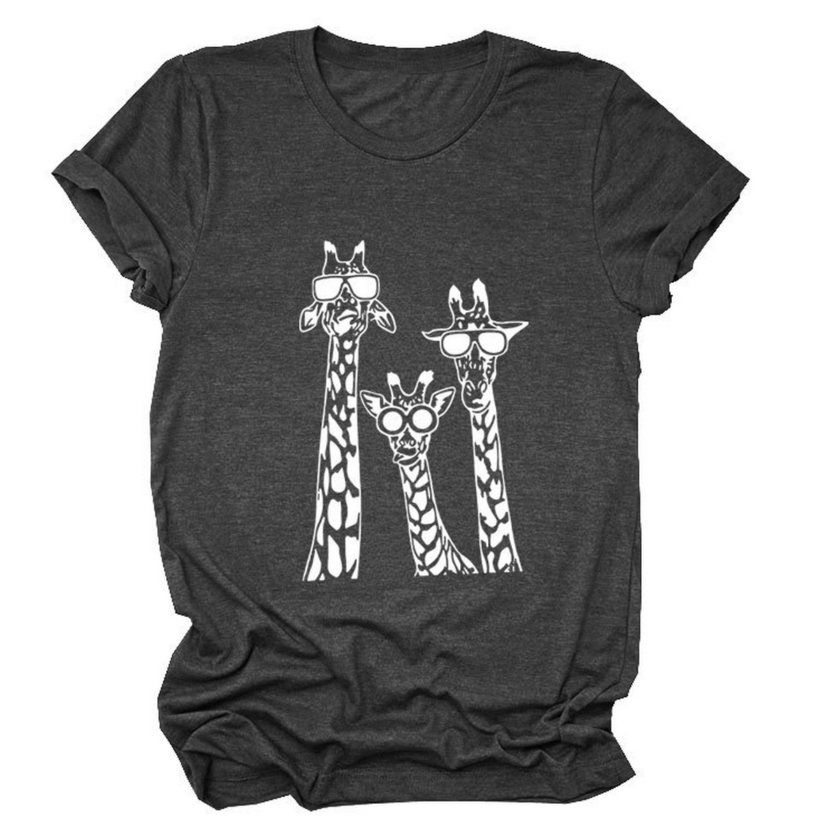 Women's Giraffe Print Casual Summer T-Shirt