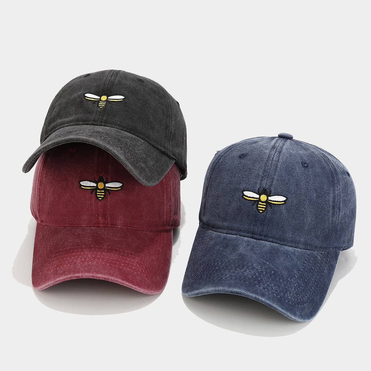 Bee Embroidery Baseball Cap -  Outdoor Sun Hat CWAH2020