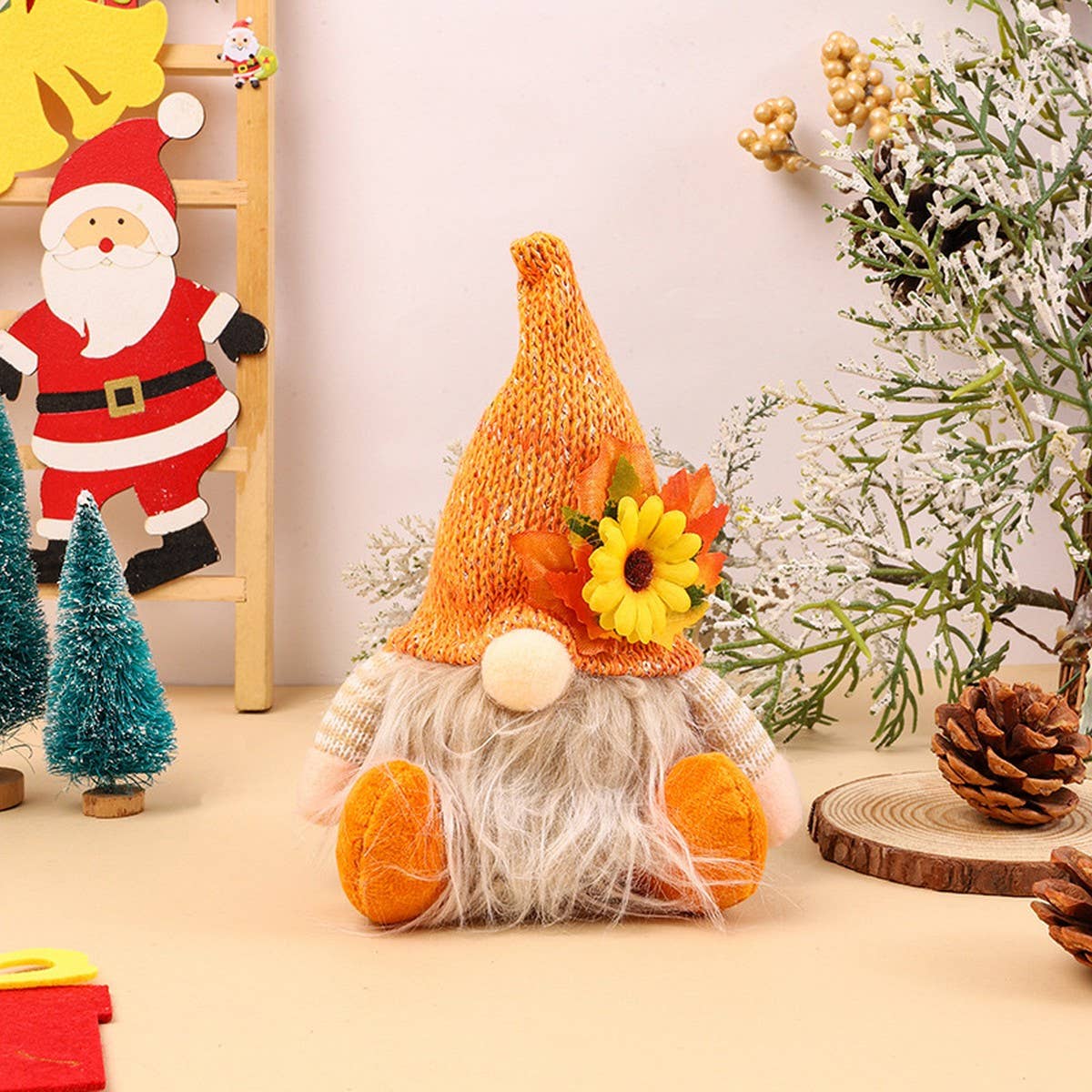 THANKSGIVING DECORATIONS DWARF FIGURINE ORNAMENTS