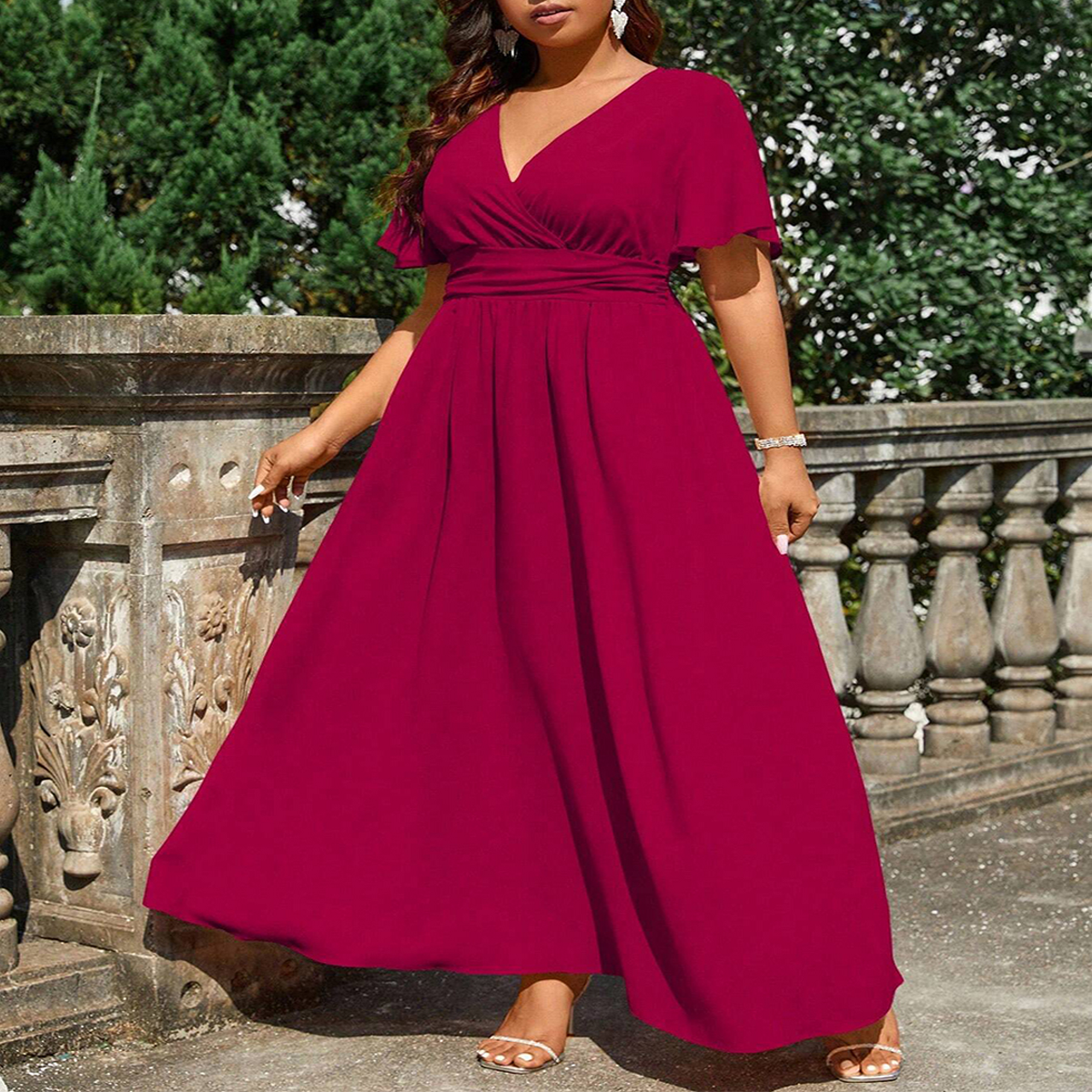 V-Neck Sleeveless Summer Beach Dress